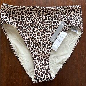 NWT J.Crew Classic Sculpt Bikini Bottom Leopard